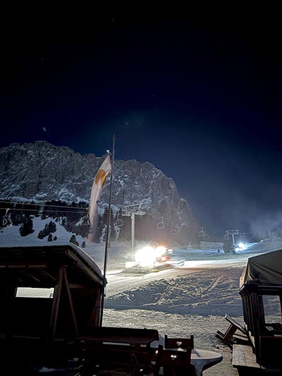 Preparazione piste sci